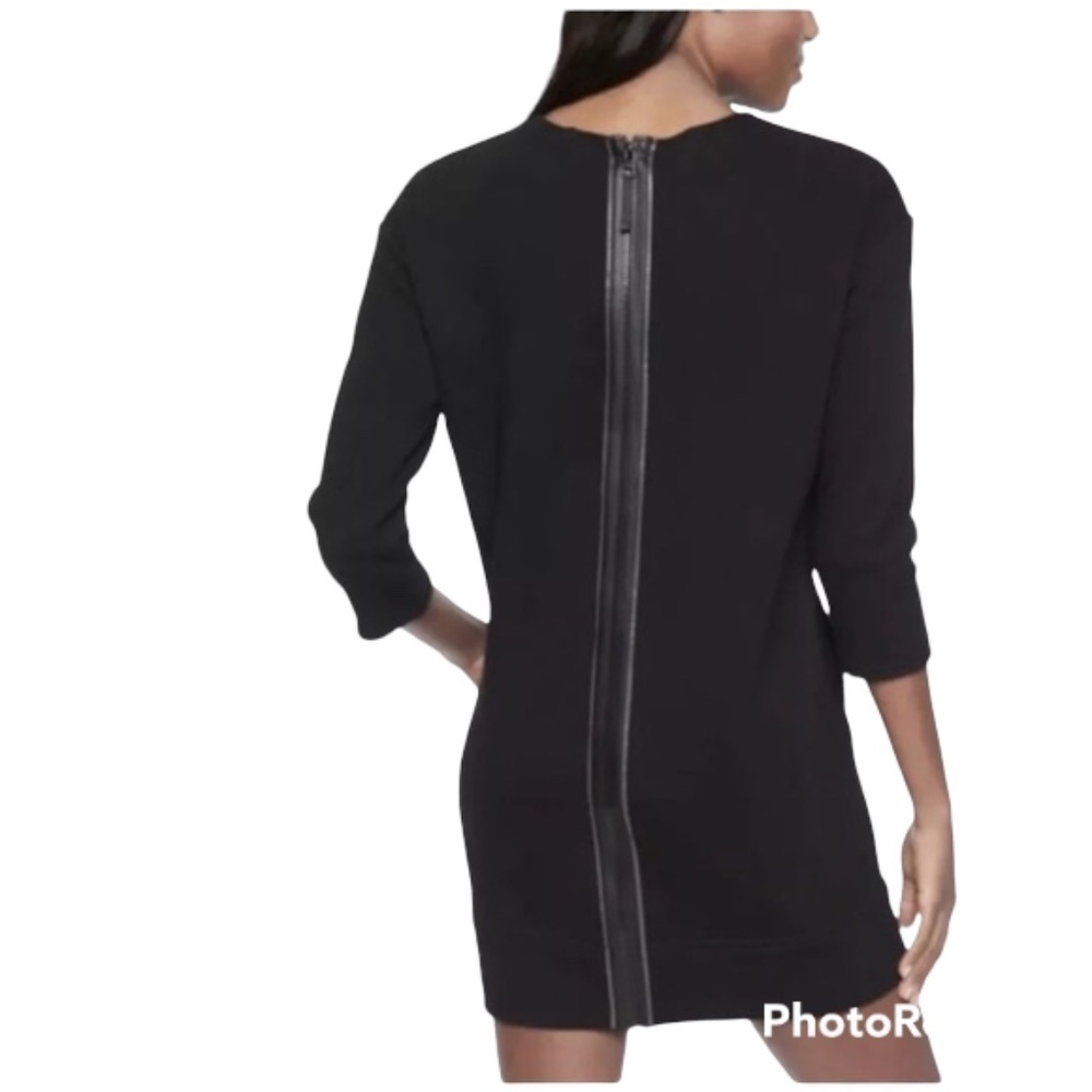 ATHLETA Cozy Karma Back Zipper Black Sweatshirt Dress - Small S